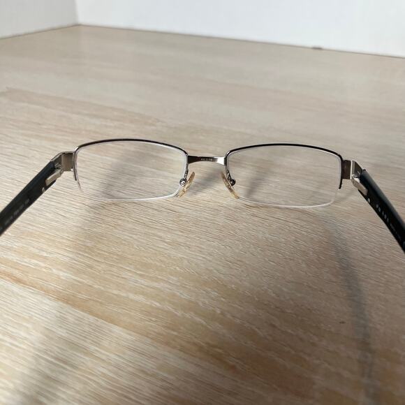 Prada VPR60H 7BN-1O1 Eyeglasses Black Frames Half Rim Flex Hinge 49-18-135 - Picture 5 of 8